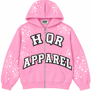 เสื้อฮู้ดดี้แบบมีซิป แต่งเพชร กลิตเตอร์ ปักลายซันเฟด สไตล์วินเทจ ทำสีซีดแบบแอซิดวอช ประดับเพชรและคริสตัล - Product Image 1
