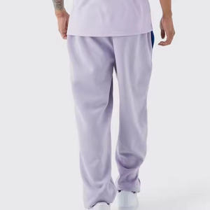 Pantalon de jogging décontracté surdimensionné pour homme avec logo personnalisé, taille mi-haute élastique, 100 % coton, anti-plis - Product Image 6