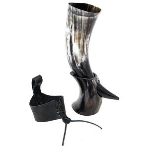 Cuerno para beber vikingo auténtico hecho a mano y pulido cuerno de búfalo artesanías naturales regalos tallados a mano para él - Product Image 3