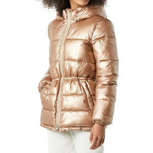 women puffer <b>jacket</b> belted design winter outerwear <b>ladies</b> puffer <b>jacket</b> faux fur trim hood coat women puffer <b>jacket</b> - Product Image 1