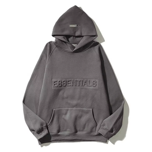Sweat-shirt à capuche noir à lettres en relief, pull molletonné oversize à manches longues pour l'automne et l'hiver, tenue décontractée - Product Image 6
