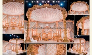 Atractivo Diseño de Mandap de Madera para Bodas en Interiores, Mandap de Madera Clásico Real Avni, Mandap de Boda Tallado en Madera de Diseño, Canadá - Product Image 2