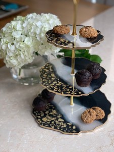 ขาตั้งเค้กเรซิ่นอีพ็อกซี่ทันสมัย ขาตั้งเสิร์ฟขนมสวยงาม - Product Image 2