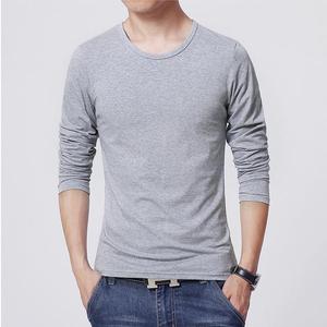 T-shirt uni personnalisé avec logo, coton de haute qualité, t-shirt pour homme, respirant, manches longues, décontracté, mode estivale, couleur unie - Product Image 1