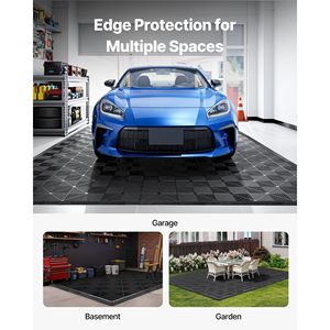 Kit di Bordi Modulari per Pavimento del Garage in PP Resistente, 11 Pezzi, Facile Installazione, Accessori per Pavimentazione - Product Image 6