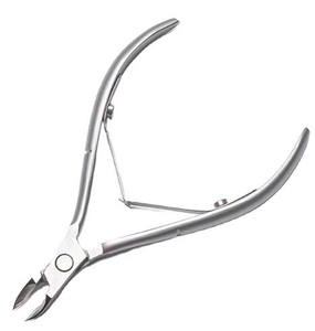 Coupe-cuticules professionnel en acier inoxydable 12,5 mm, à mâchoires biseautées, lame incurvée, pointe aiguisée, pour manucure des doigts - Product Image 1