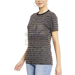 T-shirt Femme Haute Qualité Été Décontracté Manches Courtes Col Rond Toile 100% Coton Respirant Anti-boulochage Anti-plis Uni - Product Image 4