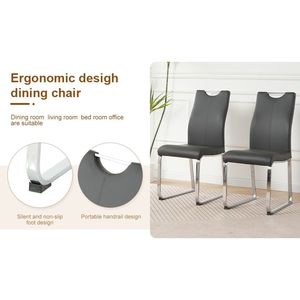 Moderno Set di mobili per la casa di 2 carbone di carbonio sedie da pranzo placcato gambe in metallo per soggiorno camera da letto cucina sala da pranzo - Product Image 6
