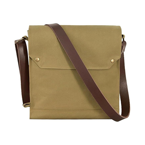Sac messager unisexe en toile avec sangle en cuir, grand rabat, durable et léger pour les voyages et le travail - Product Image 1