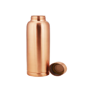 High On Demand New Copper Water Bottle Hammered Finish 500ml Portable Travel Reusable With <b>Lid</b> Minimalist <b>Design</b> - Product Image 6