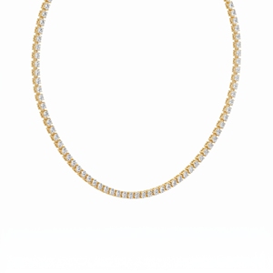 Collier tennis élégant Selene avec diamants cultivés en laboratoire et diamants naturels, argent sterling 9KT 10KT 14KT 18KT, cadeau pour femmes et hommes - Product Image 5