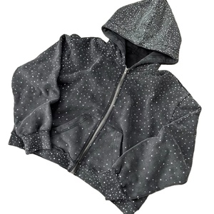 เสื้อฮู้ดผู้ชายประดับพลอยเทียมแขนยาวป้องกันรอยยับ - Product Image 1