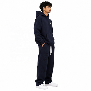Conjunto de Sudadera con Capucha y Pantalones Deportivos Extra Grandes para Hombre, con Interior Suave Cepillado, Costuras Minimalistas, OEM - Product Image 4
