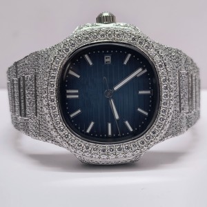 Montre à lunette sertie de diamants très demandée pour hommes, en acier inoxydable, automatique, de luxe, avec boîte cadeau incluse, disponible à bon prix - Product Image 5