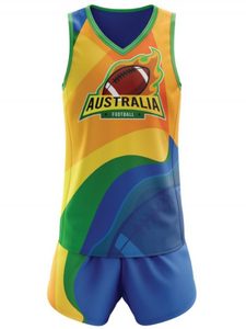 Ensemble de maillots de basket Eagles pour hommes, sans manches, col en V, sublimé, anti-humidité, uniforme sportif, impression dégradée - Product Image 2