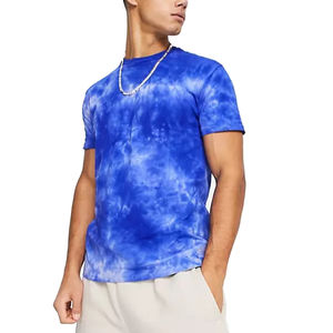 Camisetas Tie Dye Personalizadas al por Mayor para Hombre, Camisetas de Poliéster OEM de Gran Tamaño, Estilo Urbano, Camisetas Tie Dye con Cuello Redondo - Product Image 1