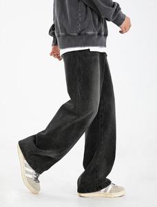 HANO 2024 Nouveau pantalon cargo droit en toile respirante pour femme, avec coutures à nœuds, taille mi-haute élastique, à lacets, non tissé, coupe ample, collection printemps - Product Image 3