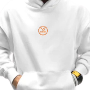 Sweat à capuche unisexe blanc Signature, sweat-shirt décontracté haut de gamme, haut à capuche en polaire confortable et ample pour le streetwear - Product Image 4
