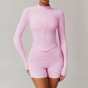 Conjunto Deportivo de Yoga de Color Sólido, Sujetador Deportivo Halter, Leggings Suaves Sin Costuras, Conjuntos de Entrenamiento para Mujer, Conjuntos de Gimnasio y Fitness - Product Image 2