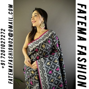 Saree indien en soie traditionnelle de haute qualité pour les fêtes de mariage 65 \ "Vente en gros pour femmes adultes - Product Image 3