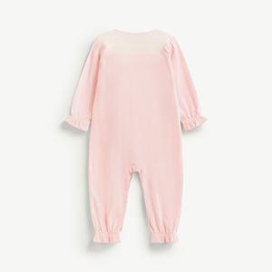 Combinaison bébé en coton jacquard à manches longues avec boutons pression pour nouveau-né fille ODM Vietnam - Product Image 2
