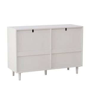 Mobiletto portaoggetti in rattan bianco da 43,31 pollici con 6 cassetti per camera da letto e soggiorno - Product Image 6