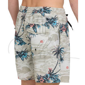 Shorts de Baño para Hombre, Impermeables, con Estampado Digital a Rayas, de Poliéster/Algodón, Largos hasta la Rodilla, para Playa, Surf, Yoga - Product Image 4
