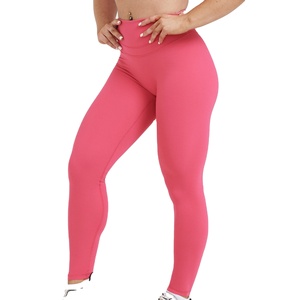 เลกกิ้งออกกำลังกายสำหรับผู้หญิงไซส์พิเศษ, เลกกิ้งออกกำลังกายสีพื้นดีไซน์ไร้รอยต่อสำหรับฤดูร้อน - Product Image 4