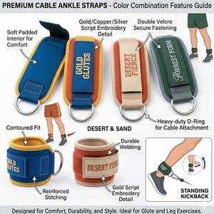 Gym Trainer Protection Ankle <b>Brace</b> Support Straps Cable Machine Workout Fitness Wear Ankle Straps Cable Machine - Product Image 5
