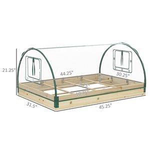 Fioriera in Legno 4FT X 3FT X 2FT con Copertura in PVC per Piante, Orto Rialzato per Verdure - Product Image 3