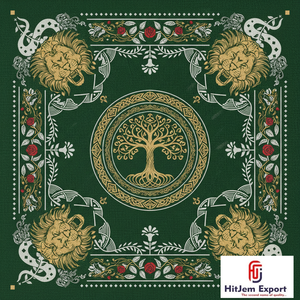 Collection en gros de foulards carrés tendance et personnalisés, imprimés, doux au toucher soyeux, utilisables comme hijab ou châle, pour la mode avant-gardiste. - Product Image 5