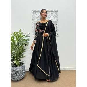 Robe de soirée XL Anarkali avec Dupatta Pent Style pour un look élégant - Product Image 6