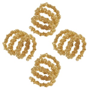 แหวนรัดผ้าเช็ดปากแบบลวดทองเหลืองสำหรับงานเลี้ยงฉลองแต่งงาน ที่ใส่ผ้าเช็ดปากแบบสปริงทองเหลืองคุณภาพพรีเมียม - Product Image 2