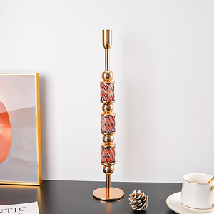 เชิงเทียนโลหะสไตล์ยุโรปนอร์ดิกสีทองสำหรับงานแต่งงาน ตกแต่งโต๊ะอาหารค่ำ - Product Image 5