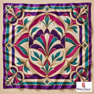 High Quality Custom Digital Printed <b>Silk</b> <b>Square</b> <b>Scarf</b> OEM ODM Manufacturer Malta Custom Fabric Products Bulk Supply - Product Image 3