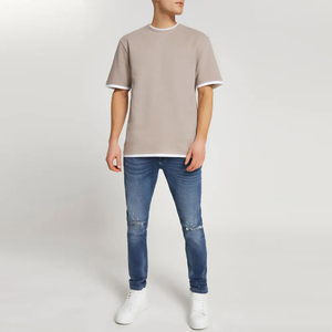 Camiseta de Corte Regular para Hombre, Cómoda, de Manga Corta, Cuello Redondo, Secado Rápido, 100% Algodón Jersey, Transpirable - Product Image 1