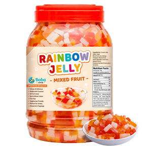 KEIFU 4kg Colorful Konjac Jelly Fruit Cubes Chewy Drink Topping for Bubble Tea Desserts OEM ODM HALAL HACCP - Product Image 1