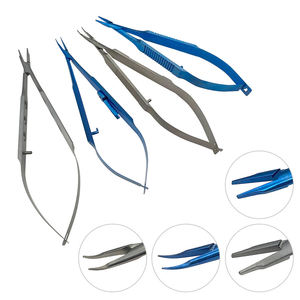 Portaagujas Oftálmico para Microcirugía Sin Bloqueo, Instrumento Quirúrgico de Acero Inoxidable Azul para Cirugía General - Product Image 5