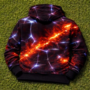 Sudadera con Capucha Estampada Oorha para Hombre, Informal, de Manga Larga, Tejida en Poliéster, con Logotipo Frontal, Corte Regular, Estilo Otoñal - Product Image 6