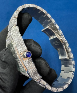 Montre automatique BOJ CATie.R002 Skeleton VVS Diamonds Luxurious Glass Alloy Stainless Steel Fully Iced Moissanite Movement Automatic 41MM - Product Image 3