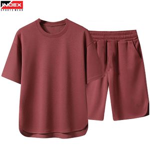 Conjunto de Camiseta y Pantalones Cortos Transpirables para Hombre, Ropa Deportiva para Gimnasio, Entrenamiento, Correr, Tela de Secado Rápido, Diseño Personalizado, Venta al Por Mayor - Product Image 1