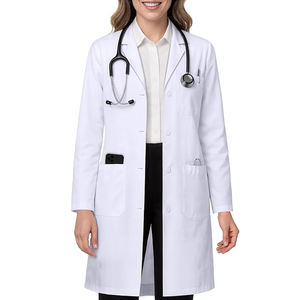 Blouse de laboratoire médicale unisexe confortable à faible MOQ, couleur personnalisée, en coton et élasthanne, avec détection d'aiguilles, service OEM - Product Image 1