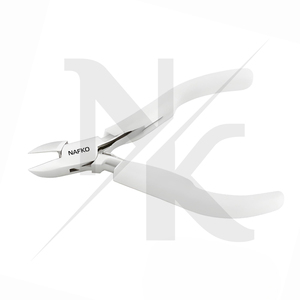 Cortador Lateral de Acero Inoxidable de 120 mm con Mango de Plástico, Mordazas Lisas con Resorte, Color Blanco, para Corte Preciso de Alambres, Fabricación de Joyas, Circlip OEM - Product Image 3