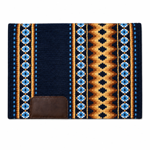Vente en gros de tapis de selle western, couvertures de selle tissées Navajo, tapis d'équitation en laine personnalisés, équipement équestre, tapis de ranch, fabricant exportateur - Product Image 3