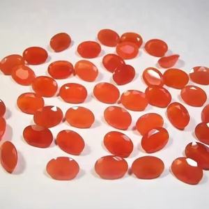 Meilleure qualité AAA, cornaline 4 mm 5 mm, pierre précieuse facettée de forme ovale, pierres précieuses certifiées pour la fabrication de bijoux, pierre naturelle d'Inde - Product Image 1