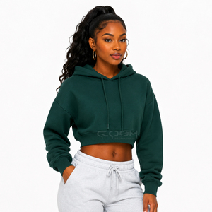 Sweat à capuche court Cosh International Sorority Sisterhood pour femme, bleu, épaules tombantes, style streetwear tendance - Product Image 3