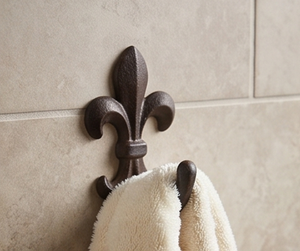 Artisanal Vintage Fleur De Lis Wall <b>Hooks</b> Metal Rust Resistant Clothing Storage <b>Hook</b> Set Perfect For Stylish Home Decor - Product Image 5