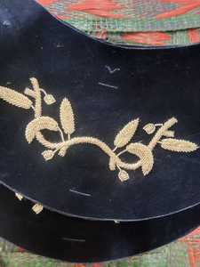 Patch en feutre non tissé brodé à la main avec motif blé doré, appliqué à coudre pour sacs, forme ronde, décoration en tissu coloré - Product Image 3