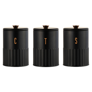 Handmade Pure Copper <b>Kitchen</b> Canister Set of with Airtight Lids and Embossed Brass <b>Labels</b> for Coffee Tea Sugar Storage On Sale - Product Image 3