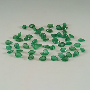 Émeraude naturelle (bonne couleur) 6x4mm, taille poire, pierres précieuses en vrac pour la création de bijoux - Product Image 6